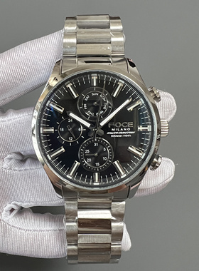 全新正品韩国FOCE品牌石英男表进口多功能机芯高档时尚精钢男腕表