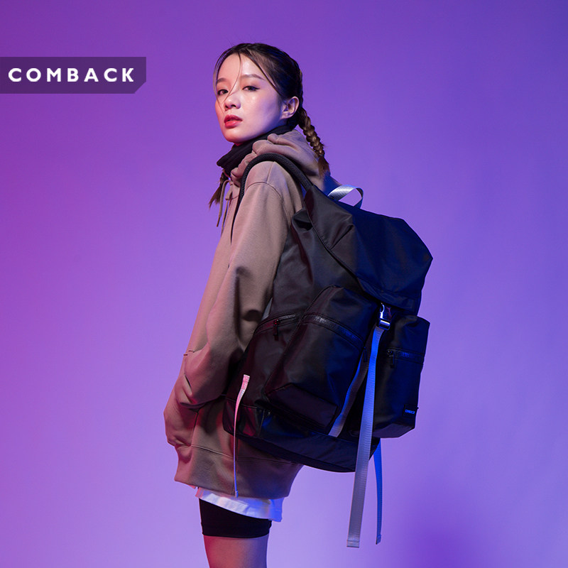 COMBACK潮流合伙人联名款双肩包男士潮流背包可放电脑学生书包女