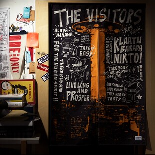 Steppyplus「The 卡通居家布帘挂门帘创意家居饰品 Visitors」美式