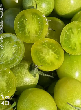青玉小番茄绿色千禧果纯甜香甜现摘超甜青皮青番茄新鲜当季