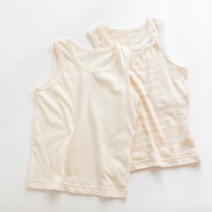 婴儿背心纯棉夏季 彩棉男女宝宝吊带小孩儿童0 3岁打底 超薄款