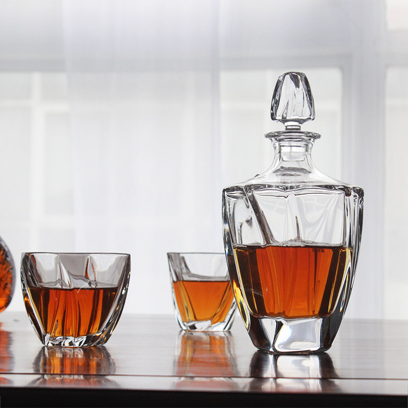 进口原装BOHEMIA无铅水晶7头酒具套装威士忌杯洋酒杯酒壶醒酒器