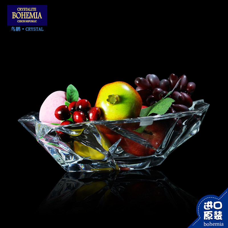 Original import BOHEMIA Large crystal Glass transparent Fruit plate angle a living room Special-shaped Fruit bowl fruitin the Home accessories , Decorative items , Fruit plate/Fruit baskets  category - from Buy2taobao.com to provide professional Taobao agent buy service