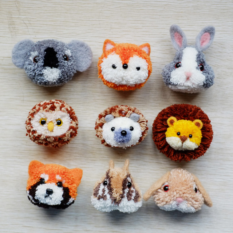 买二送一羊毛毡手工DIY毛线蓬蓬球兔子狮子刺猬泰迪钥匙圈材料包,居家布艺,缝纫DIY材料套装,淘宝优惠券,粉丝福利购,淘宝优惠卷