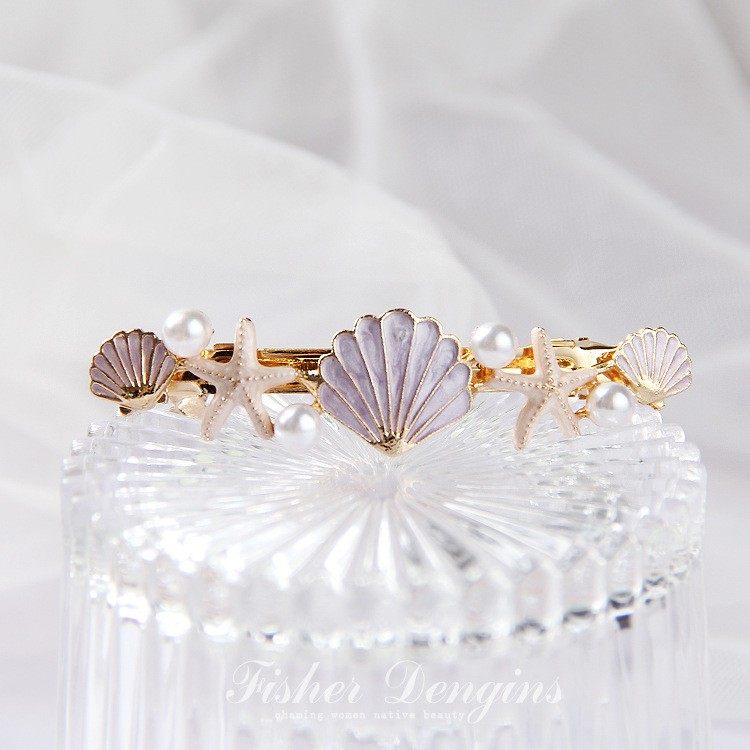 韩国滴油海洋贝壳海星珍珠发卡发夹顶夹刘海夹弹簧夹后脑勺发饰,饰品/流行首饰/时尚饰品新,发饰,淘宝优惠券,粉丝福利购,淘宝优惠卷