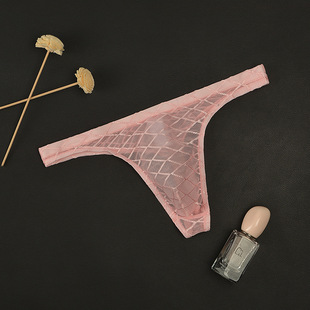 囊袋性感透气轻奢男青年内裤 超薄透气内裤 冰丝透明丁字裤 君也男士