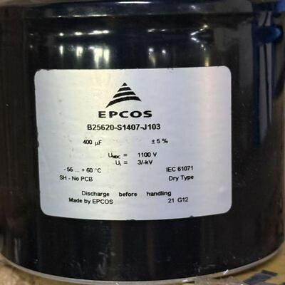 epcos 400uF1100v 滤波薄膜电容 B25620-S1407-J103 正品现货