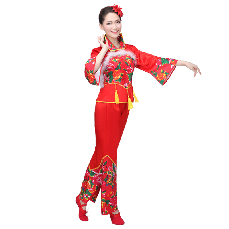 秧歌服女新款套裝成人2021年腰鼓