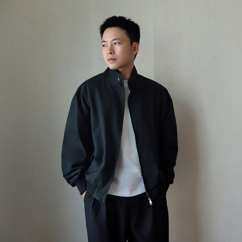 美式哈灵顿立领型男夹克