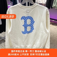 MLB24秋季新款男运动休闲钻石老花情侣圆领套头女长袖3AMTM0844