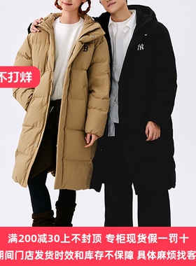MLB男女情侣经典长款连帽加厚时尚羽绒服外套24冬季新款3ADJB1846