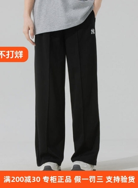 国内现货MLB女25新款凉感休闲阔腿宽松时尚直筒运动长裤3FPTB1153