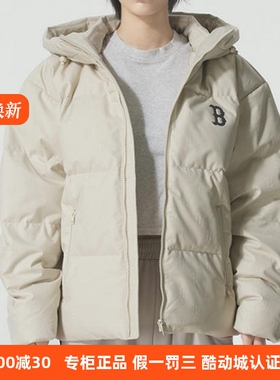 MLB鹅绒服男女25秋冬NY复古暗纹老花满标保暖棉羽绒外套3ADJM0856