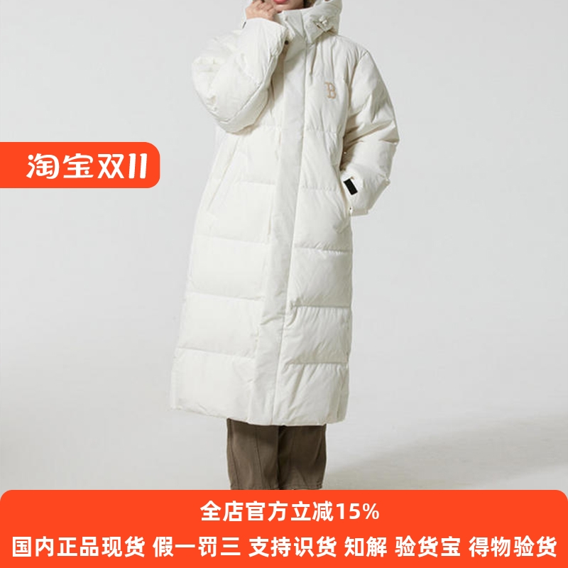 现货MLB羽绒服男女装2025冬季新款NY保暖宽松运动面包服3ADJB3056