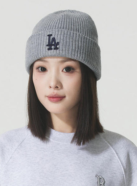 MLB绒线帽男女25秋冬新款NY刺绣情侣保暖毛线帽运动帽3ABNBM256