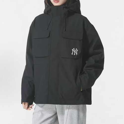 专柜现货MLB男女26新款NY防水污三防运动夹克冲锋衣外套3AWJB0161