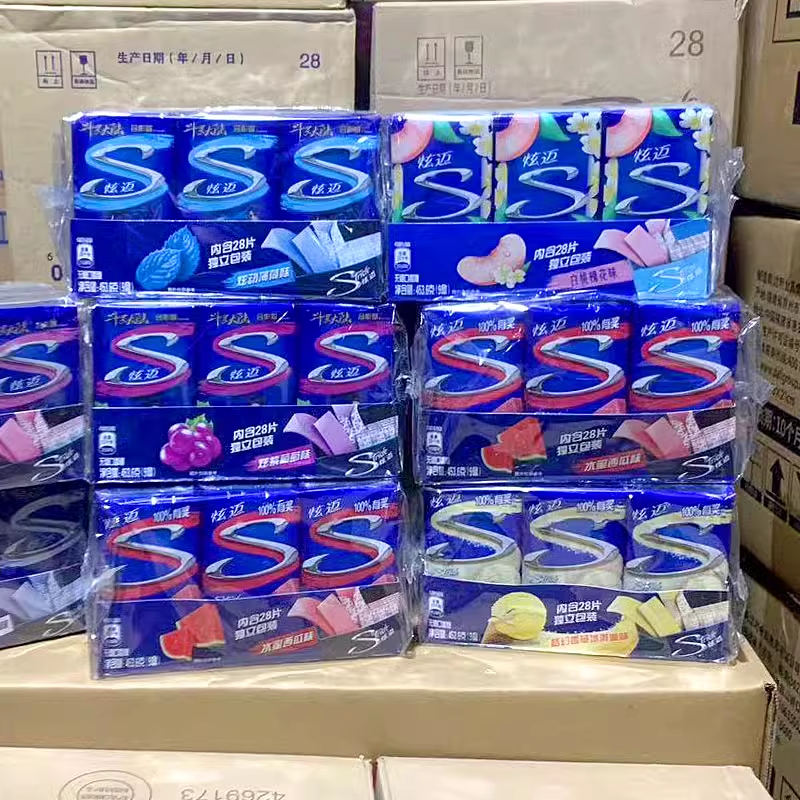 炫迈口香糖西瓜薄荷草莓无糖糖果