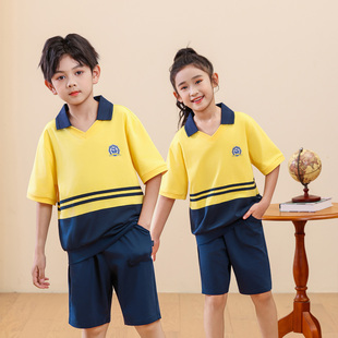 祈福英语实验同款 广州小学生校服纯棉小学生短袖 夏装 校服裤 长袖