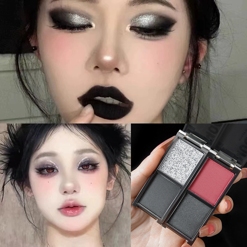 MGL辣妹双色眼影防水防汗哑光珠光偏光烟熏朋克女神懒人眼影平价