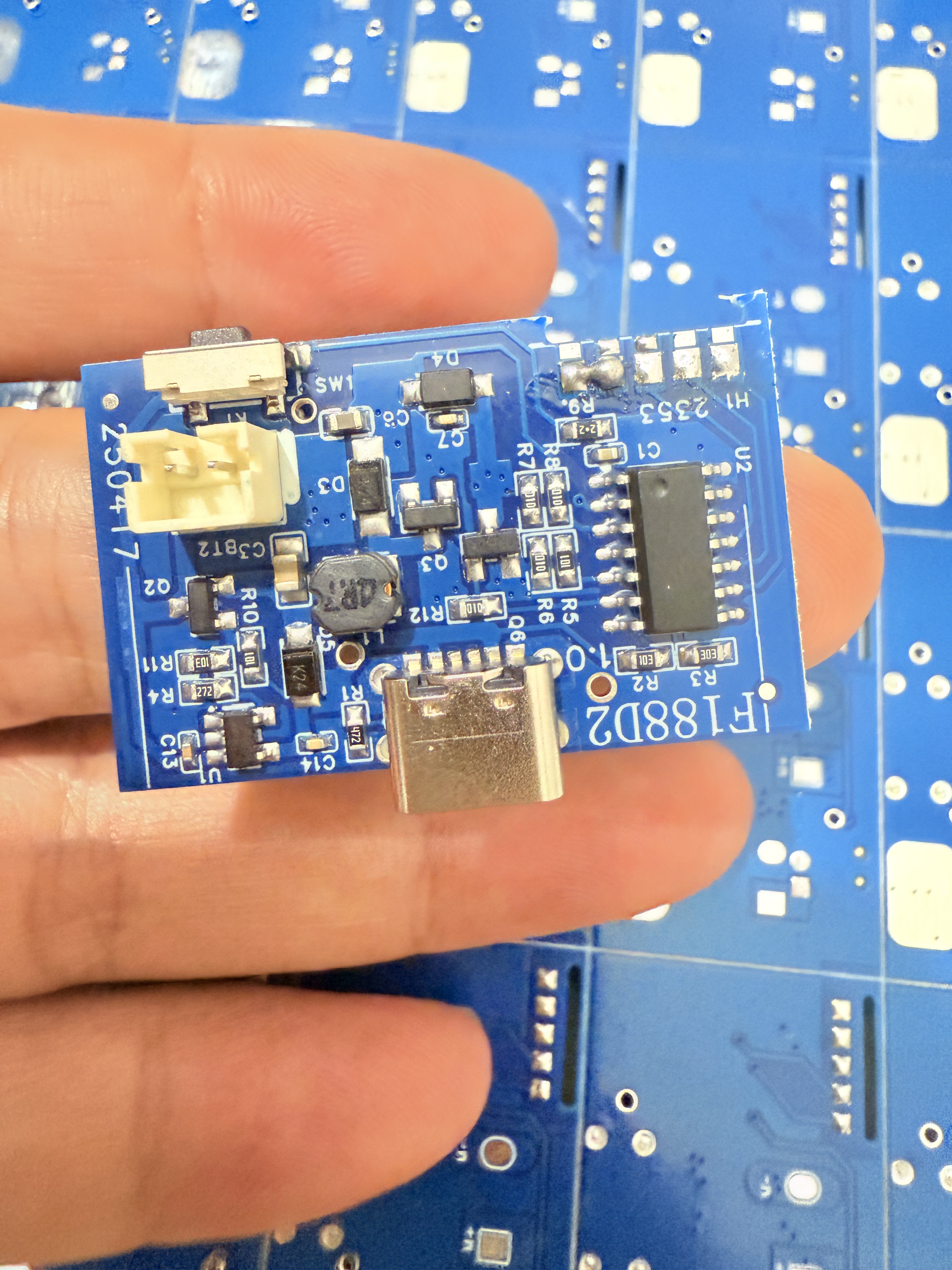 C口充电小风扇板控制板PCB板通用diy改主板手持小台扇移动风扇板
