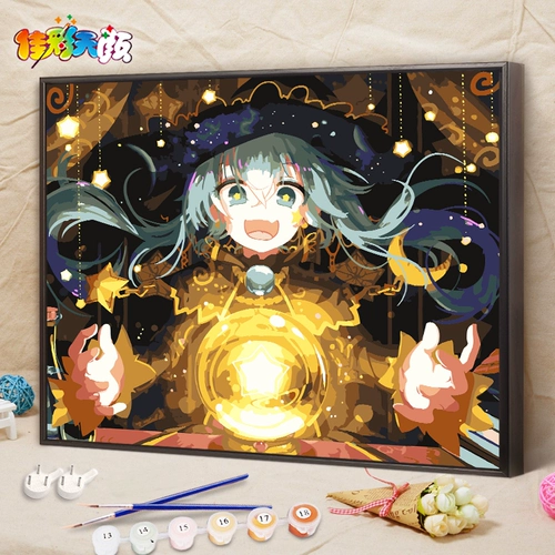 Цифровая мультяшная волшебная раскраска, «сделай сам», ручная роспись