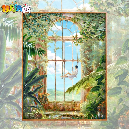 Jiacai tianyan цифровой масляной живопись DIY заполнение цветового отверждения и разборка ландшафтная анимация персонаж.