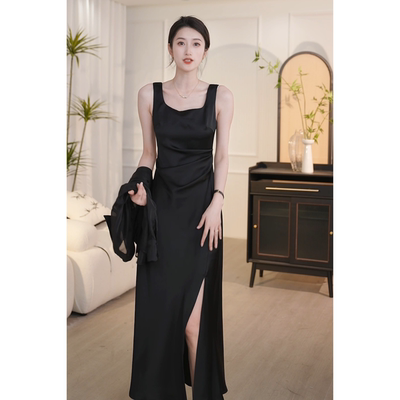 轻奢百搭气质时尚性感薄款连衣裙