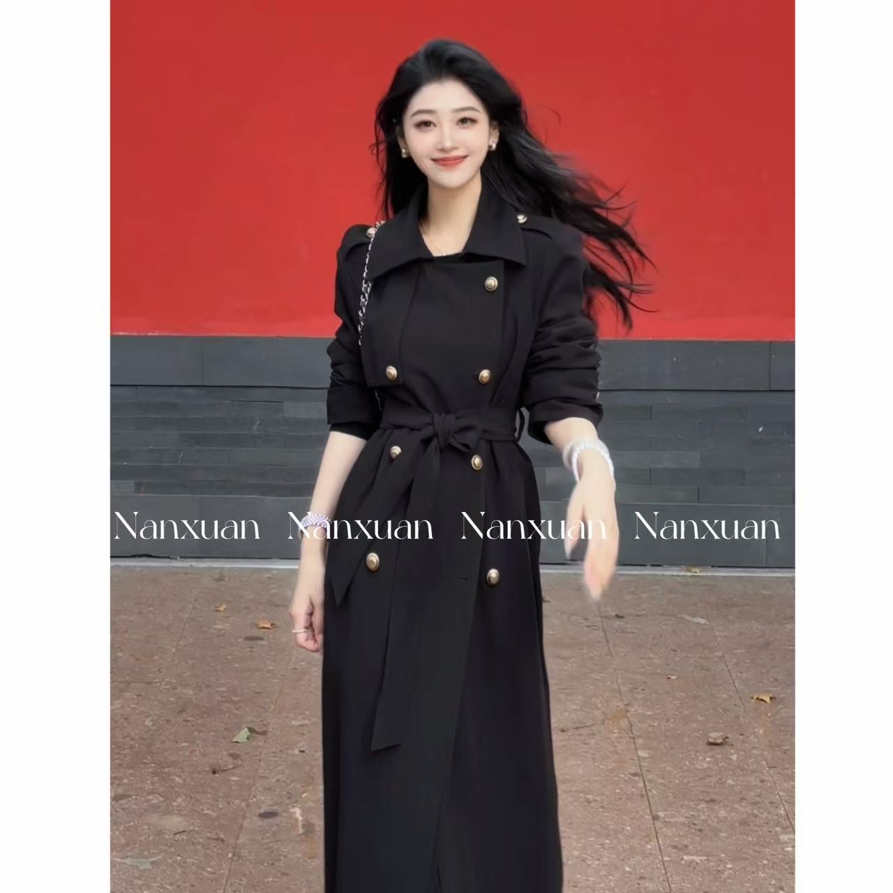 冬纯色长款常规款休闲气质羽绒服