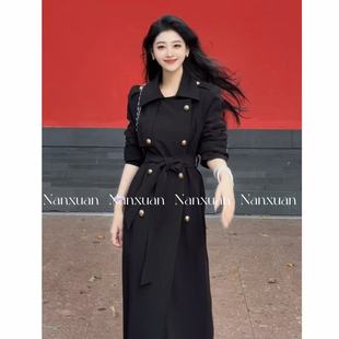 高级感纯色长款休闲气质羽绒服女2025冬季新款加厚羽绒风衣外套