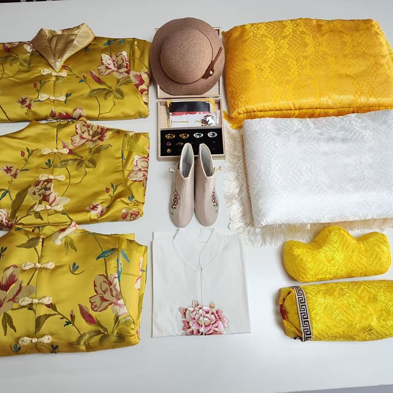 增福冲喜寿服女宫廷系列高档7件套年轻女寿衣全套中老年全套寿服