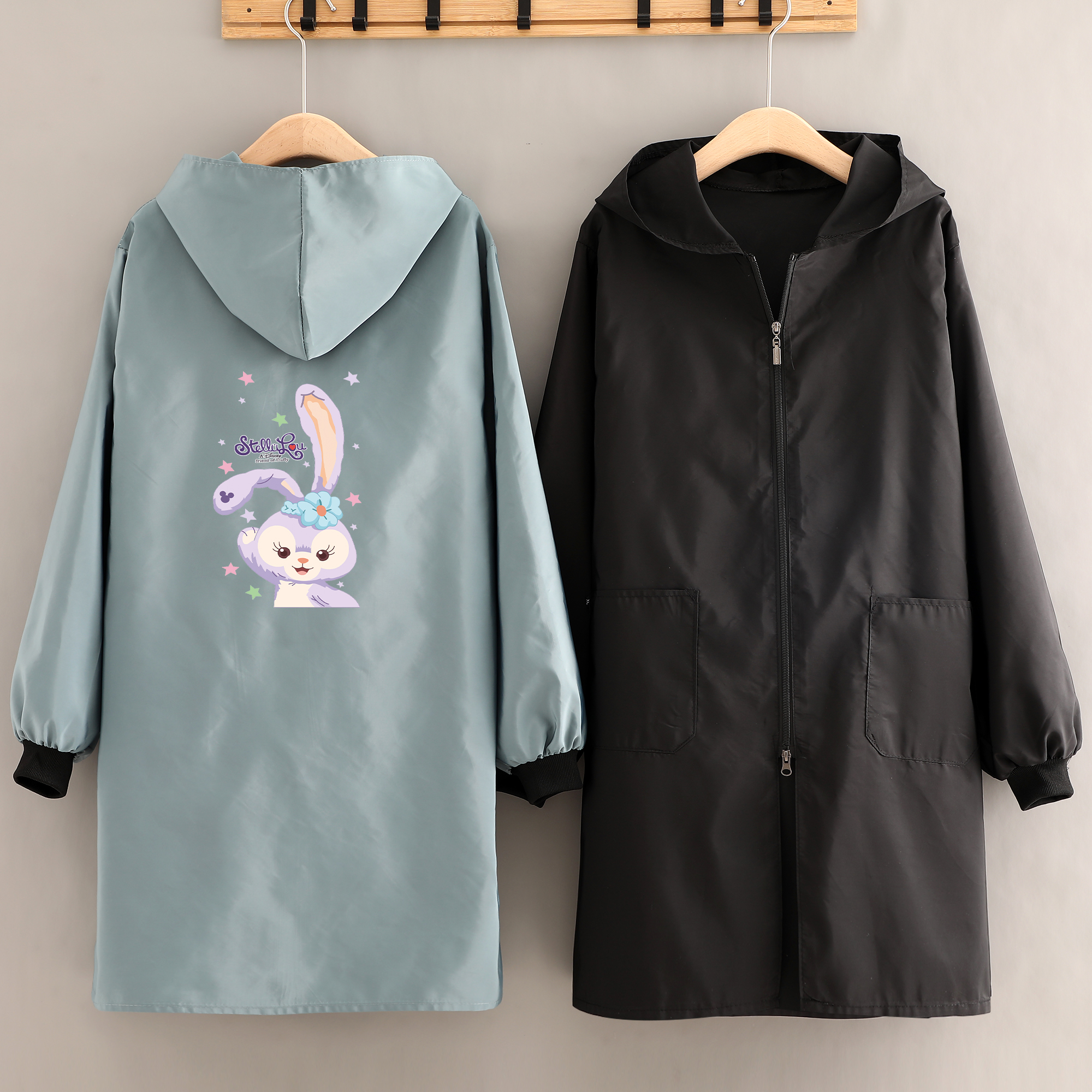 春夏薄款正穿衣外套女长袖围裙防水韩版罩衣大人拉链工作服男定制