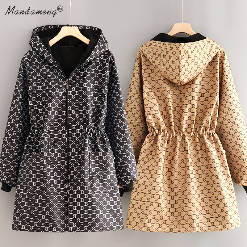 时尚加绒罩衣女加厚保暖围裙厨房家用防污长袖外套防风韩版工作服