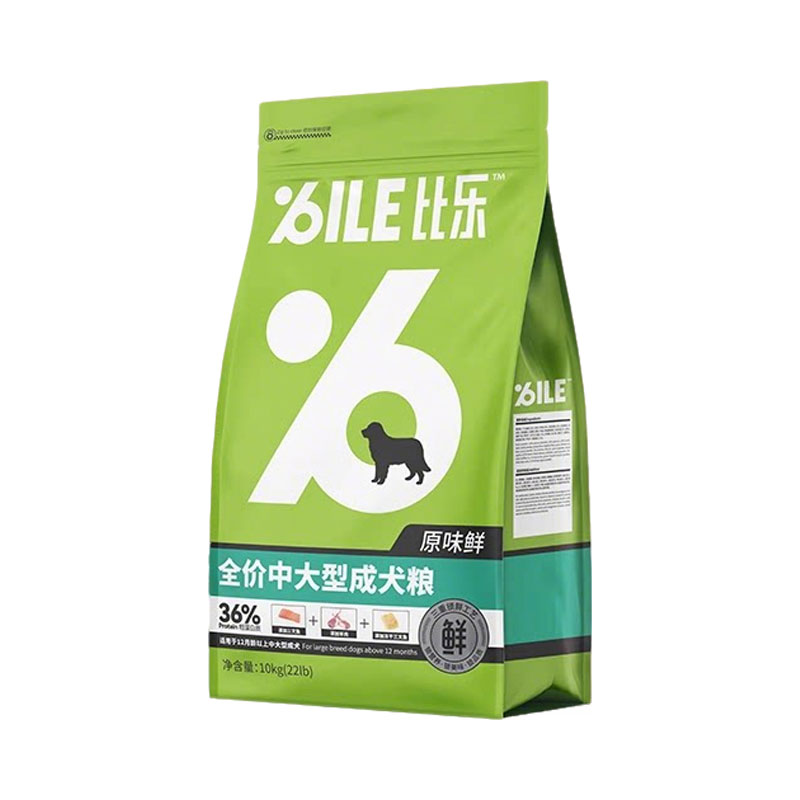 比乐原味鲜全价中大型成犬粮10kg