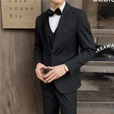 M-7XL高品质主推款结婚西服男礼服塔士多西装三件套SJT116-P200特，男装西服，电商A213