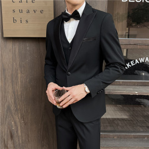 M-7XL高品质主推款结婚西服男礼服塔士多西装三件套SJT116-P200特图片