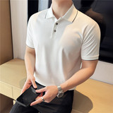 防UV~7A抗菌~液氨棉~高级感拼色短袖T恤翻领Polo衫男PL6608-P57，男装Polo衫，电商A213