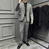 特价~高级感定制面料两粒扣西服套装男西装两件套LJT0384-P170，男装西服套装，电商A213