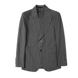秋装新款条纹两粒单排扣帅气西服男休闲西装外套浅灰色DX65-P155，男装西服，电商A213