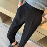 长期做~男士休闲西裤小脚修身长裤时尚那不勒斯垂感西裤XK140-P75，男装西裤，电商A213