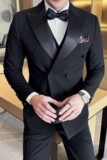 新郎结婚礼服主持人宴会西服套装双排扣塔士多西装SJT9011-P265，男装西服，电商A213