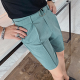 冰丝薄款夏季英伦男士修身纯色西裤短裤型男五分裤休闲裤DK04-P47，男装休闲裤，电商A213