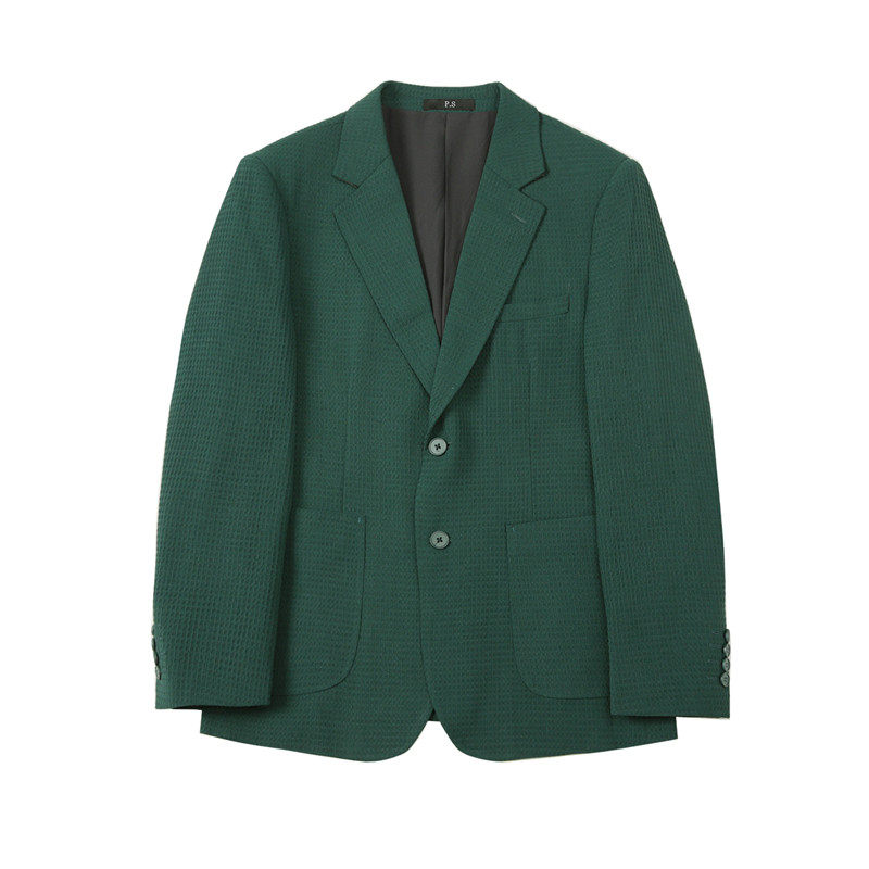 时尚华夫格两粒单排扣帅气西服男质感休闲西装外套白色DX918-P138,男装西服套装,电商A213