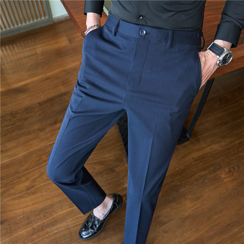 主推款全包边做工~男士加厚休闲西裤松紧弹力腰刺绣长裤XK133-P68图片