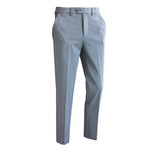 高级感隐形拉伸腰围高品质男士质感华夫格西裤修身长裤XK2083-P75，男装西裤，电商A213