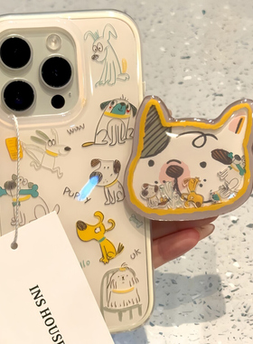 适用vivox300prox200/x100涂鸦小狗s30/s20新款x90/x80双层imd潮s19防摔s18个性iqoo15卡通y78女保护套