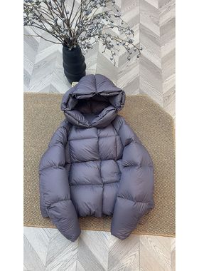 韩版时尚短款连帽保暖羽绒服外套