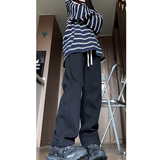 秋季美式复古水洗牛仔裤宽松直筒阔腿休闲长裤子KS330P40控58，男装牛仔裤，电商B329