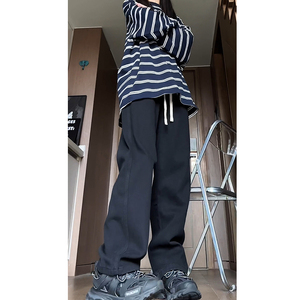 秋季美式复古水洗牛仔裤宽松直筒阔腿休闲长裤子KS330P40控58,男装牛仔裤,电商B329