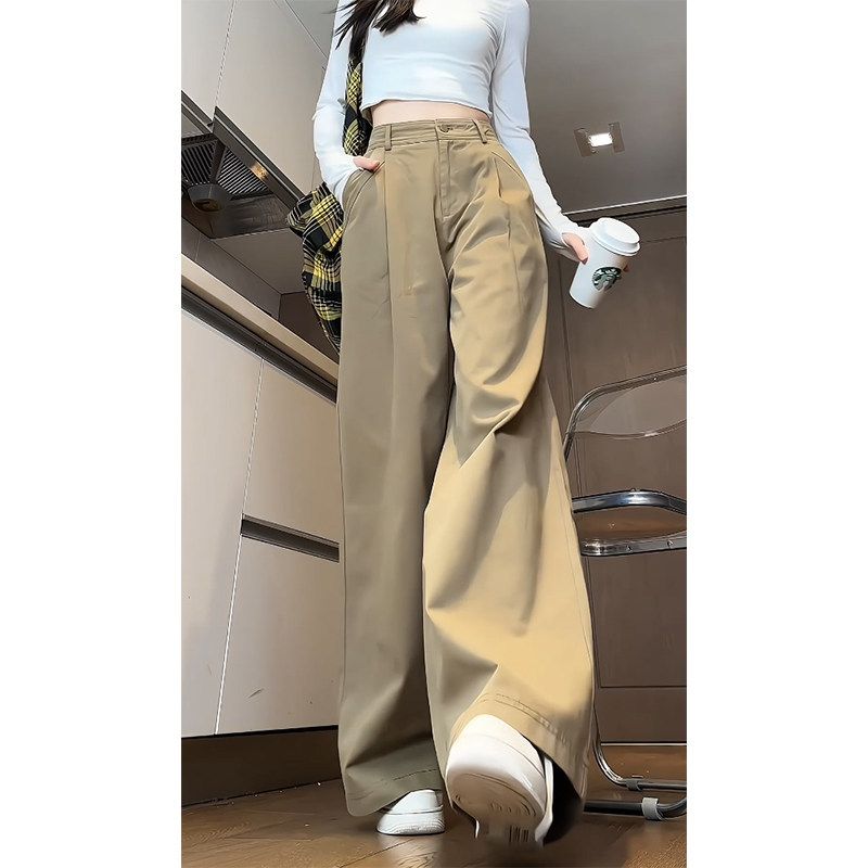 2026工装裤女秋设计感高腰直筒老钱风阔腿长裤WJ1623P60控88,男装工装外套,电商B329