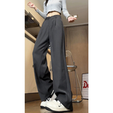 春季西裤百搭女裤直筒休闲拖地阔腿西装裤WH6602P55控78，男装西服套装，电商B329